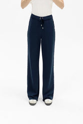 VELVET EMBROIDERED WITH SEQUINS PRUAN TROUSERS